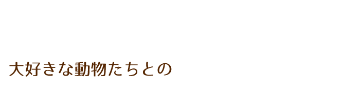 大好きな動物たちとの